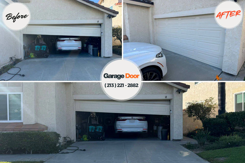 Before and after: garage door repair Atlantic City, NJ